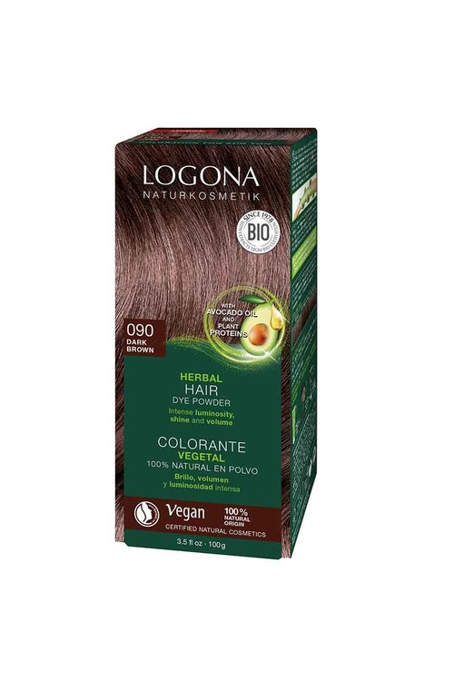 Logona Organik Bitkisel Toz Saç Boyası (090 Koyu Kahve)