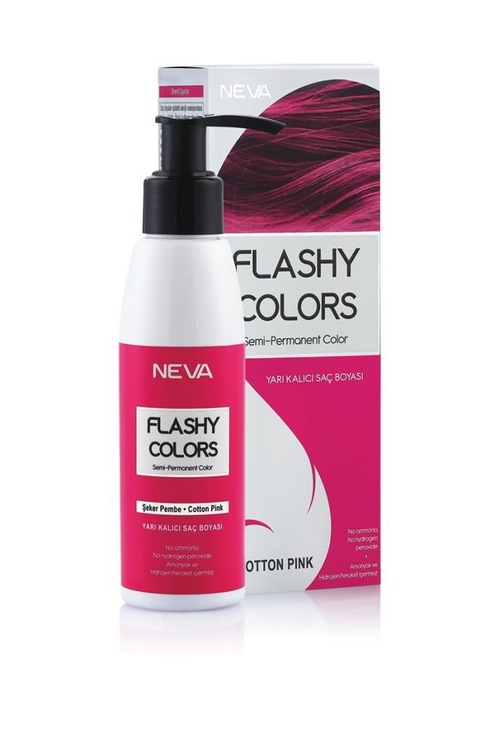 Neva Flashy Colors Yarı Kalıcı Saç Boyası - Şeker Pembe 100 ml