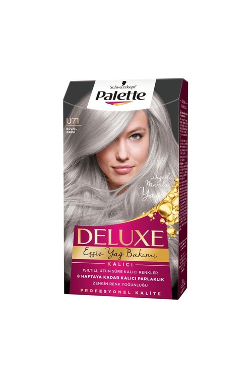 Palette Deluxe Yağ Bakımlı Saç Boyası U71 Buzul Grisi