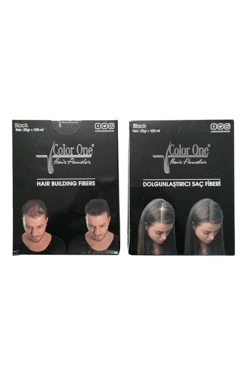 Color One Hair Dolgunlaştırıcı Saç Fiberi Hair Powder Black 25 g