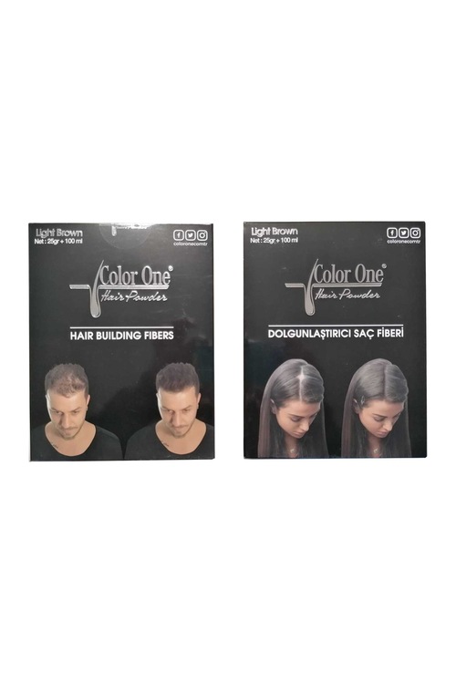 Color One Hair Hair Powder Light Brown Dolgunlaştırıcı Saç Fiberi