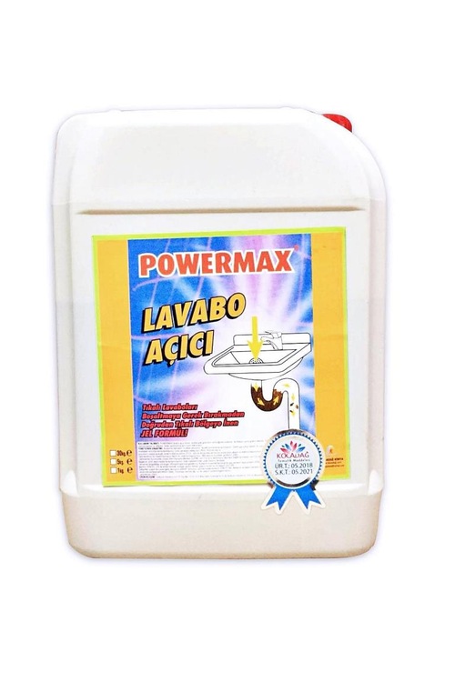 Powermax Lavabo Açıcı Gider Açıcı Jel Formül 5 KG