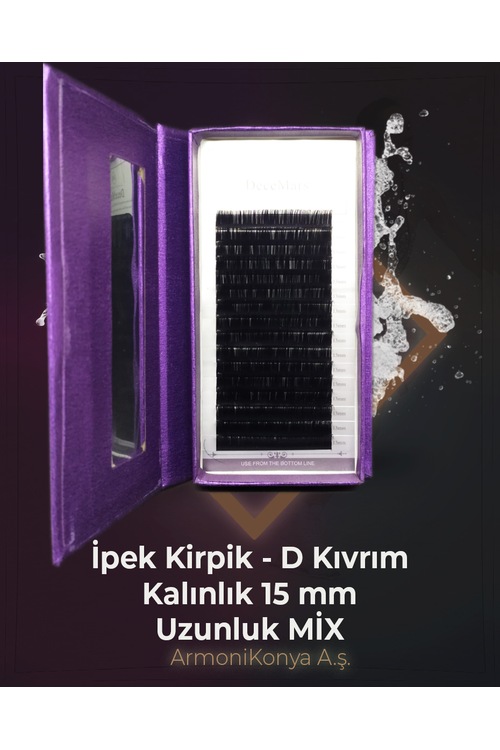 İpek Kirpik D Kıvrım 0,15mm - MİX