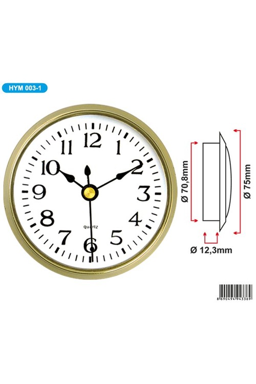 7,5 CM SARI GEÇME SAAT PİLASTİK KASA İLK ELDEN İTHALATCI