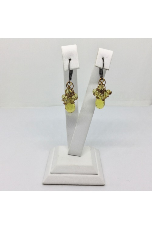 SARI DAMLA KRİSTAL KÜPE