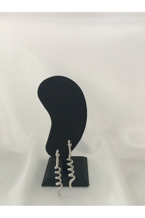 Yılan Model Taşlı Küpe