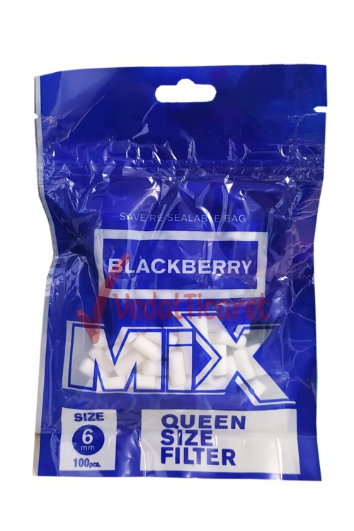 Mix Yaban Mersinli Filtre 6 mm Slim - Pamuk Tutun Zıvanası