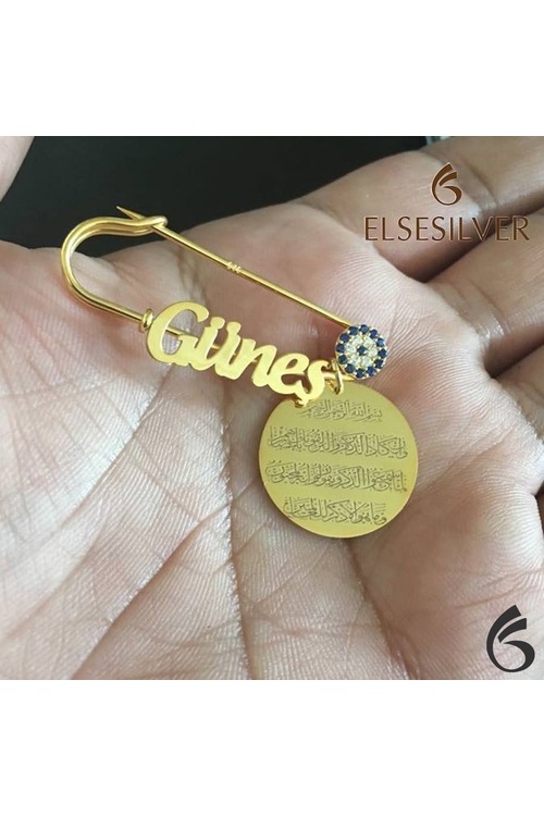 Kişiye Özel Gümüş Nazarlı İğne