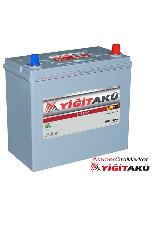 12 V 60 AH-AMPER NS60 TAM KAPALI DAR TİP TERS DÜZ KUTUP YİĞİT AKÜ