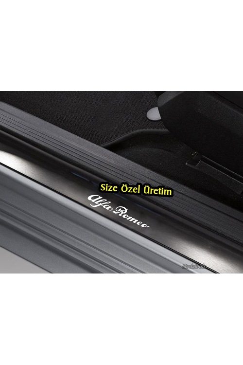 6 Adet Alfa Romeo Oto Sticker Çıkartma Kapı Eşikleri - Beyaz