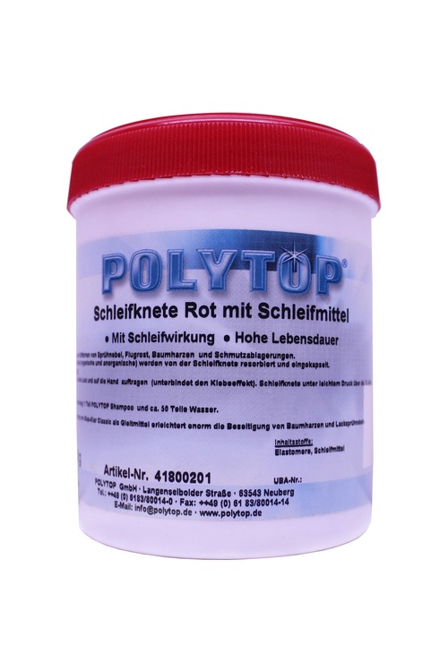 Schleifknete Rot mit Schleifmittel