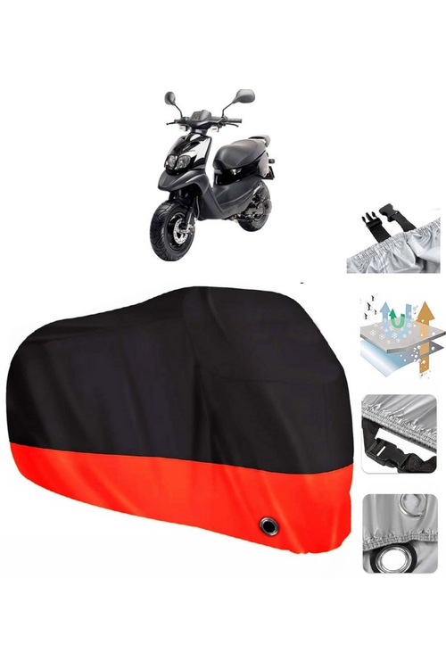 Peugeot Trekker 100 Motor Brandası Siyah-Kırmızı(Kilit Uyumlu