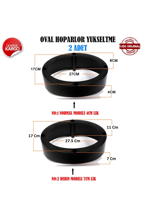 6X9 Oval Hoparlör Yükseltici Kasnak 2Li Set KARGO BEDAVA