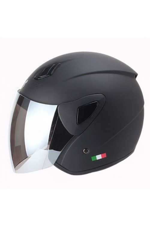 SWAY AÇIK KASK YARIM MOTOSİKLET KASKI MAT SİYAH