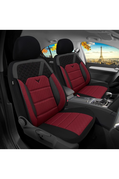 Hyundai Accent Hatchback 2017 Uyumlu 1+1 Bordo Koltuk Kılıfı Fiyatları