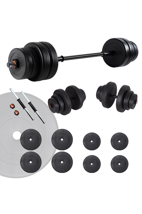 Ecgspor 35 KG Halter Seti ve Dambıl Seti Ağırlık Fitness Seti