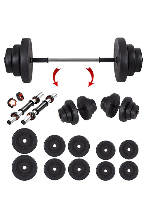 Ecgspor 55 KG Halter Seti ve Dambıl Seti Ağırlık Fitness Seti