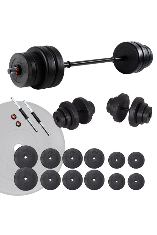 Ecgspor 65 KG Halter Seti ve Dambıl Seti Ağırlık Fitness Seti