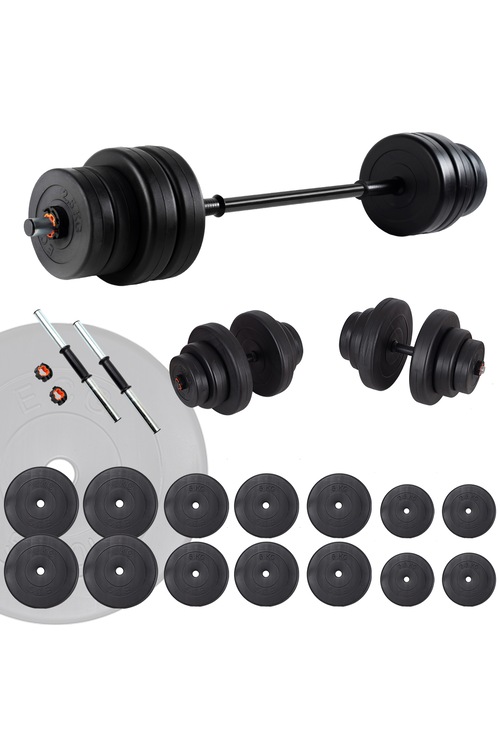 Ecgspor 85 KG Halter Seti ve Dambıl Seti Ağırlık Fitness Seti