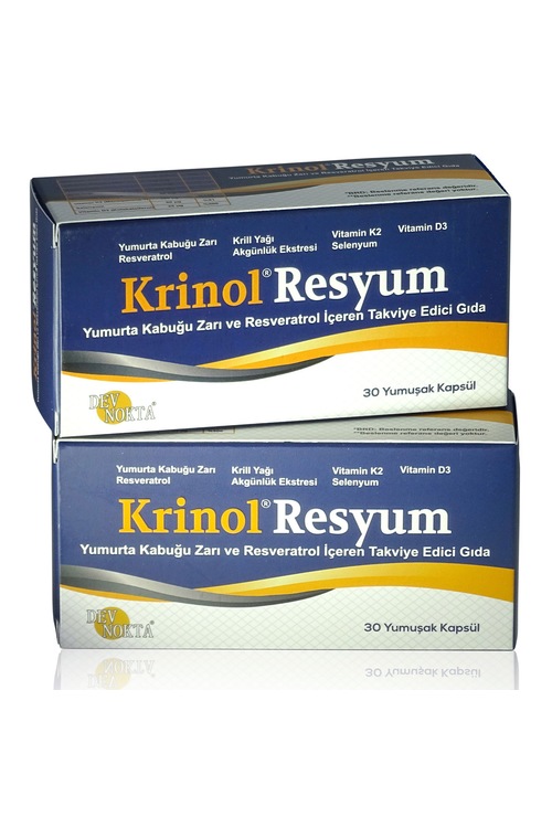 2 Kutu Krinol Resyum Yumurta Kabuğu Zarı ve Resveratrol - 30 Kap.