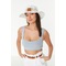C&City Kısa Kenar Hasır Plaj Şapkası Y87300-45 Beyaz