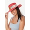 C&City Kısa Kenar Hasır Plaj Şapkası Y87300-45 Kırmızı