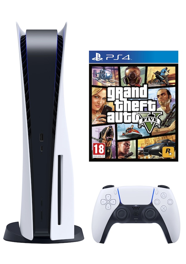 Sony Playstation 5 PS5 Oyun Konsolu + PS4 Gta 5 (İthalatçı Garantili)