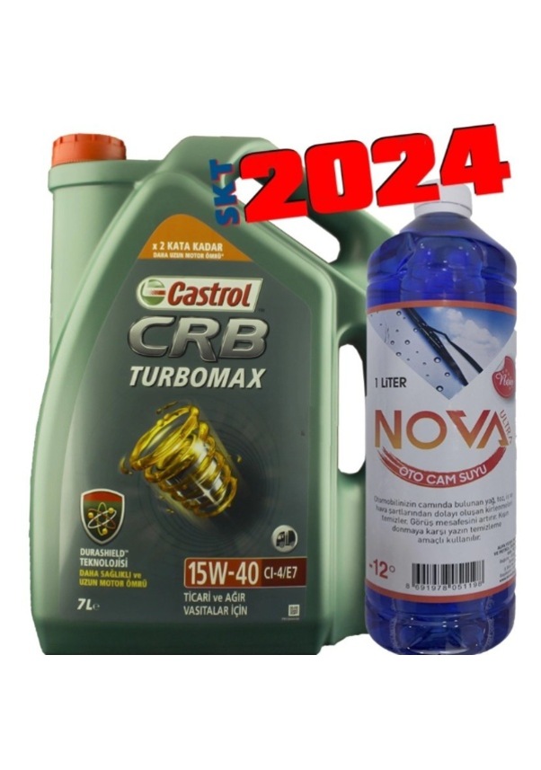 Castrol Crb Turbomax 15w 40 Ci 4e7 Motor Yağı 7 L Cam Suyu 1 L 7 L