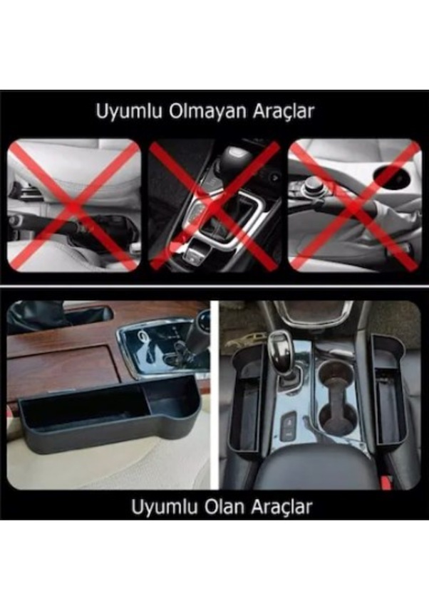 Araç İçi Koltuk Arası Yanı Organizer Telefonluk Bardaklık Konsol