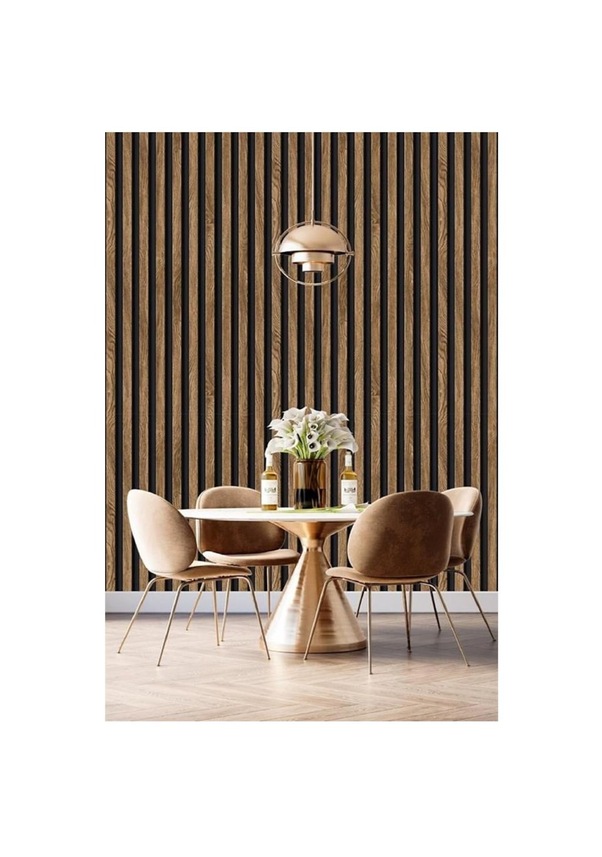 Lambiri Panel Ahşap Duvar Çıtası Desenli Vinil Duvar Kağıdı 5,30 Lambiri Panel Ahşap Duvar Çıtası Desenli Vinil Duvar Kağıdı 5,30