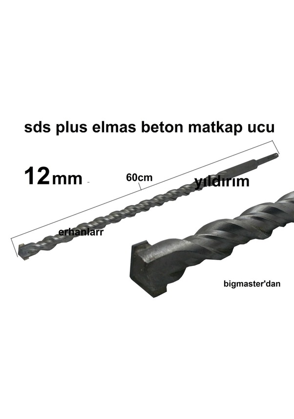 Beton Delme Ucu Sds Plus 12x600 Matkap Ucu Kanallı Duvar Delme Uz Beton Delme Ucu Sds Plus 12x600 Matkap Ucu Kanallı Duvar Delme Uz