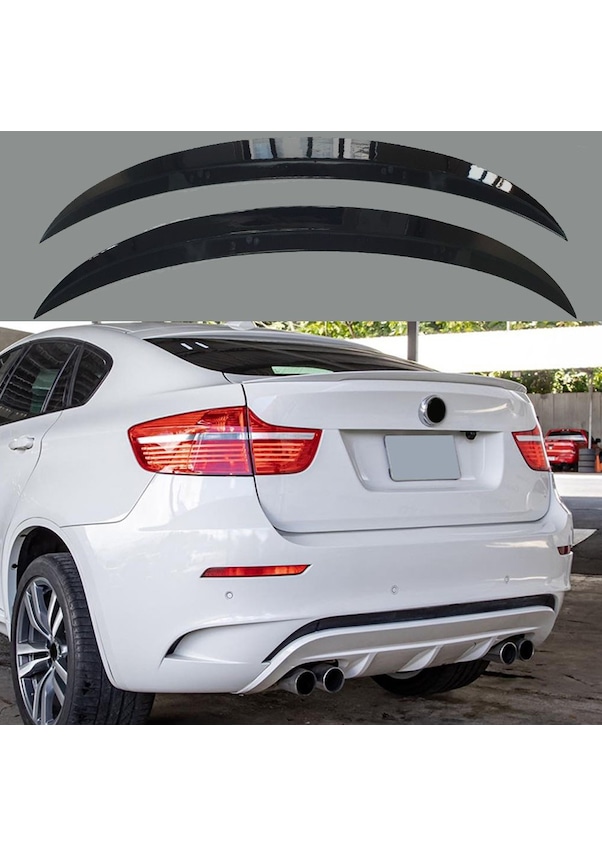 Bmw X6 E71 Spoyler, Bagaj Üstü Spoiler Piano Black 2008 2015 Uyum ...
