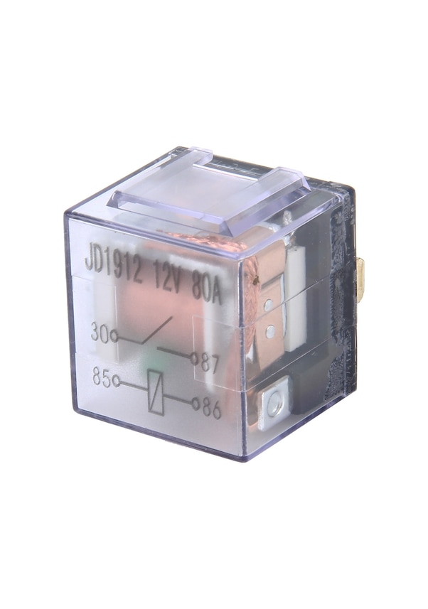 Resim 10 Adet Jd-1912 80 Amp 12v Su Geçirmez Araba Oto Dört Fiş Röle Uyarı Işığı İle 