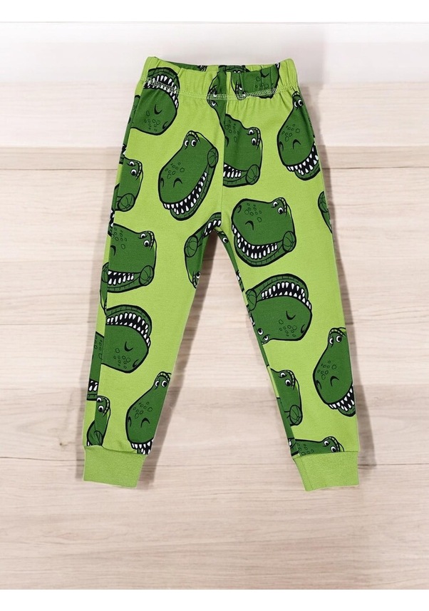 Resim Trex Çocuk Pijama Takımı Yeşil 