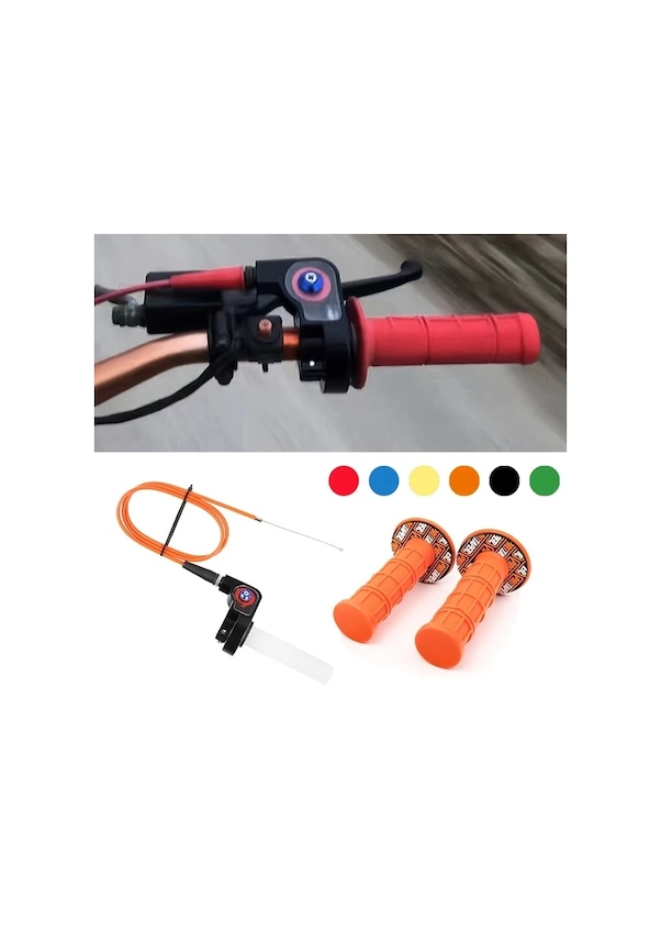 Resim Dream011 7/8" 22mm Motorcycle Big Twist Grip 1/4 Hızlı Gaz Kolu Ktm Honda Yamaha Kawasaki Suzuki Atv Dirt Pit Bike Motocross 