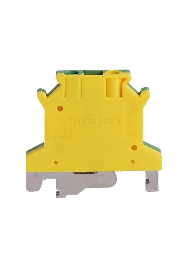 Resim Zemin Terminal Uslkg16 İki Renkli Voltaj Sarı Ve Yeşil Zemin Terminal Ray Tipi Uslkg İki Renkli Zemin Terminal Satır 10 Pcs 