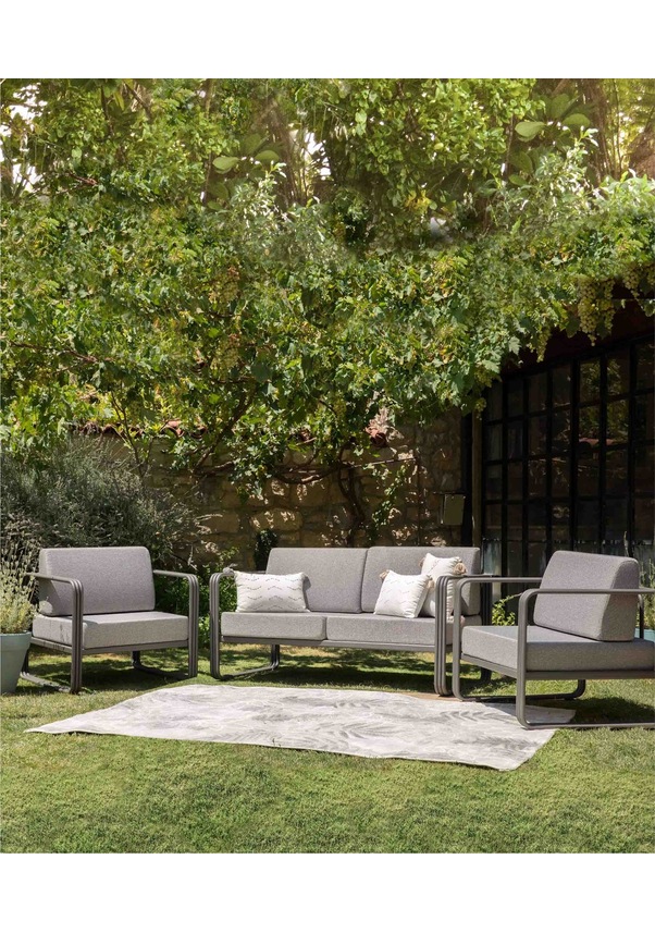 Koza Home Nea Gri Bahçe Koltuğu Antrasit İskelet 7003 Gri Fiyatları ve ...