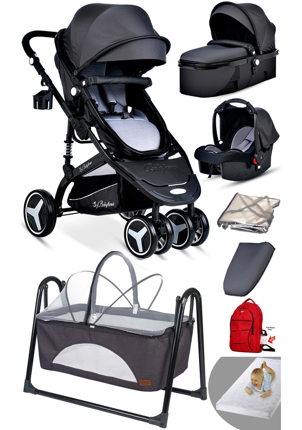 Baby Home Yeni Ekonomi Paket 8 In 1 945 Travel Sistem Bebek Arabası 340 Anne Yanı Bebek Sepeti Beşik