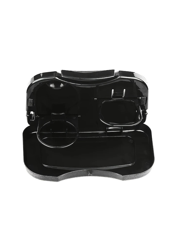 Resim Chuangyinshop Black Car Tray Araç Koltuğu Düzenleyici Katlanır Kase Ve Çiftli Bardak Tutucu 