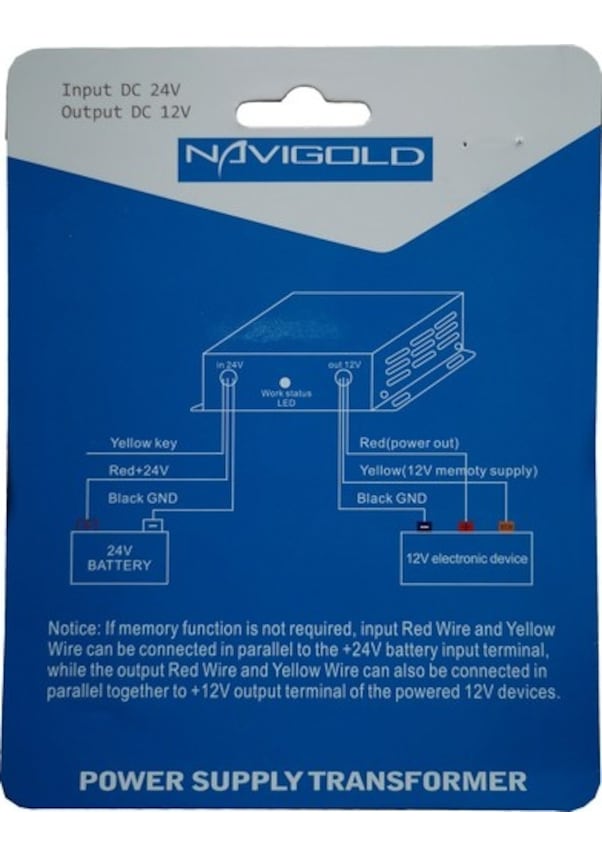 Resim Navigold Oto Konvertör 24v Dc / 12v Dc 30 Amper 