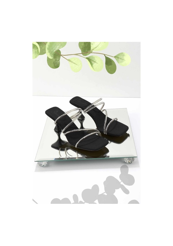 Resim Mat Siyah Kadın Terlik K04209332538 Siyah 