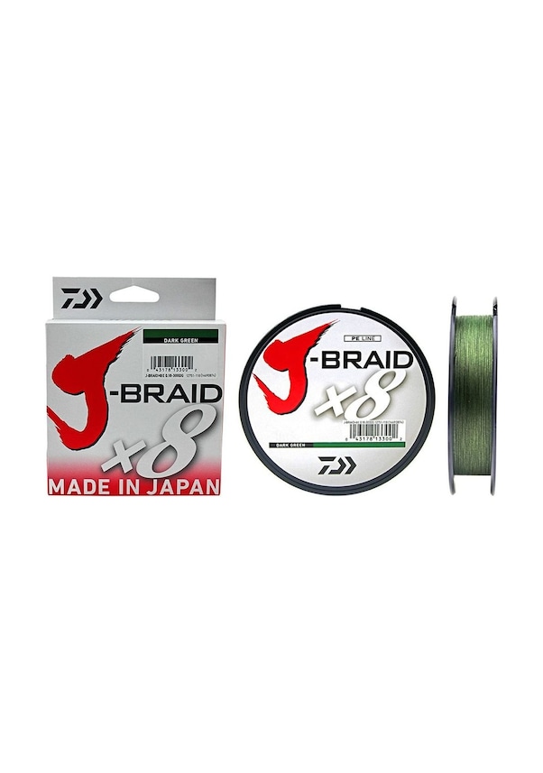 TRECCIATO DAIWA JBRAID X8 0.24mm 300m 18KG 40LB DARK GREEN DA BOLENTINO SPINNING