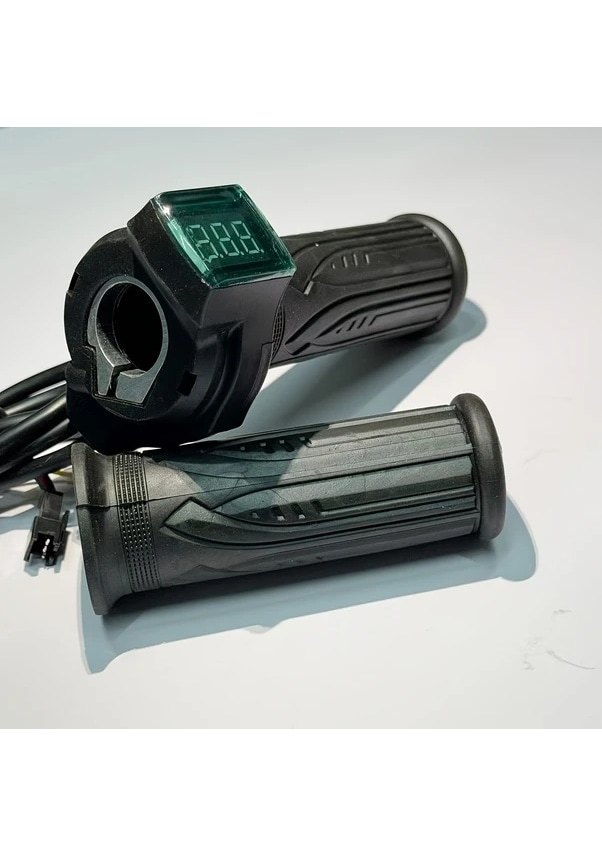 Resim Dashanshop Evrensel Elektrikli Bisiklet Motor Gaz Kumanda Kolu Çift Voltaj Gösterge Dayanıklı 