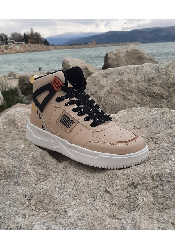 Resim Dunlop 2243 Bej Renk Fuspetli Ortapedik Boğazlı Spor Ayakkabı AYKSAYAK-000504 