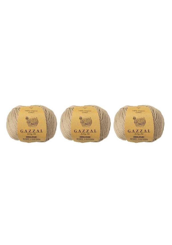 Gazzal Organic Baby Cotton El Örgü İpi 3 lü 431