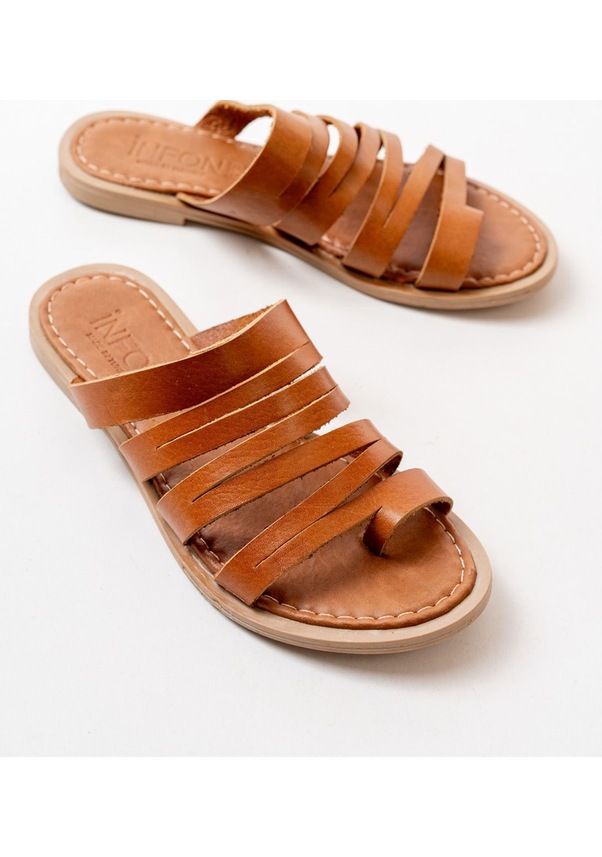 Resim Taba Ortopedik Hakiki Deri Kadın Terlik Çok Renkli 