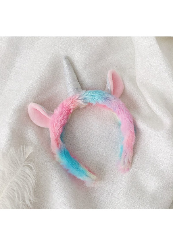 Renkli Peluş Unicorn Taç ZN5412 Renkli Peluş Unicorn Taç ZN5412