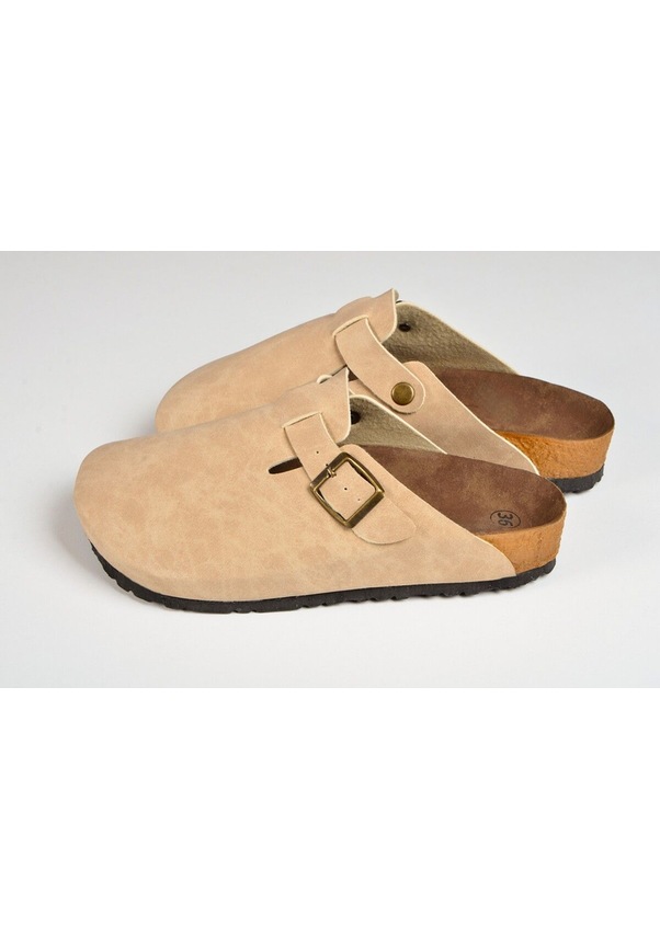 Resim Mantar Tabanlı Boston Birkens Günlük Sabo 59463 Günlük Terlik Leopar Siyah 