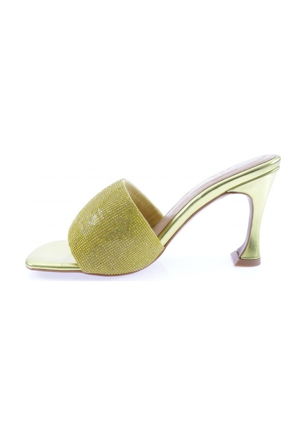 Resim Dgn 8021-23y Kadin Silver Taşli Topuklu Terlik 8021-2219-R65987 Altın 