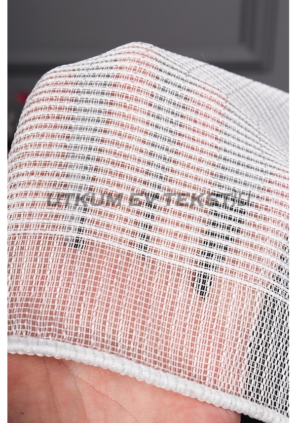 Resim Etek Bantlı Keten Tül Perde Grz 2165 